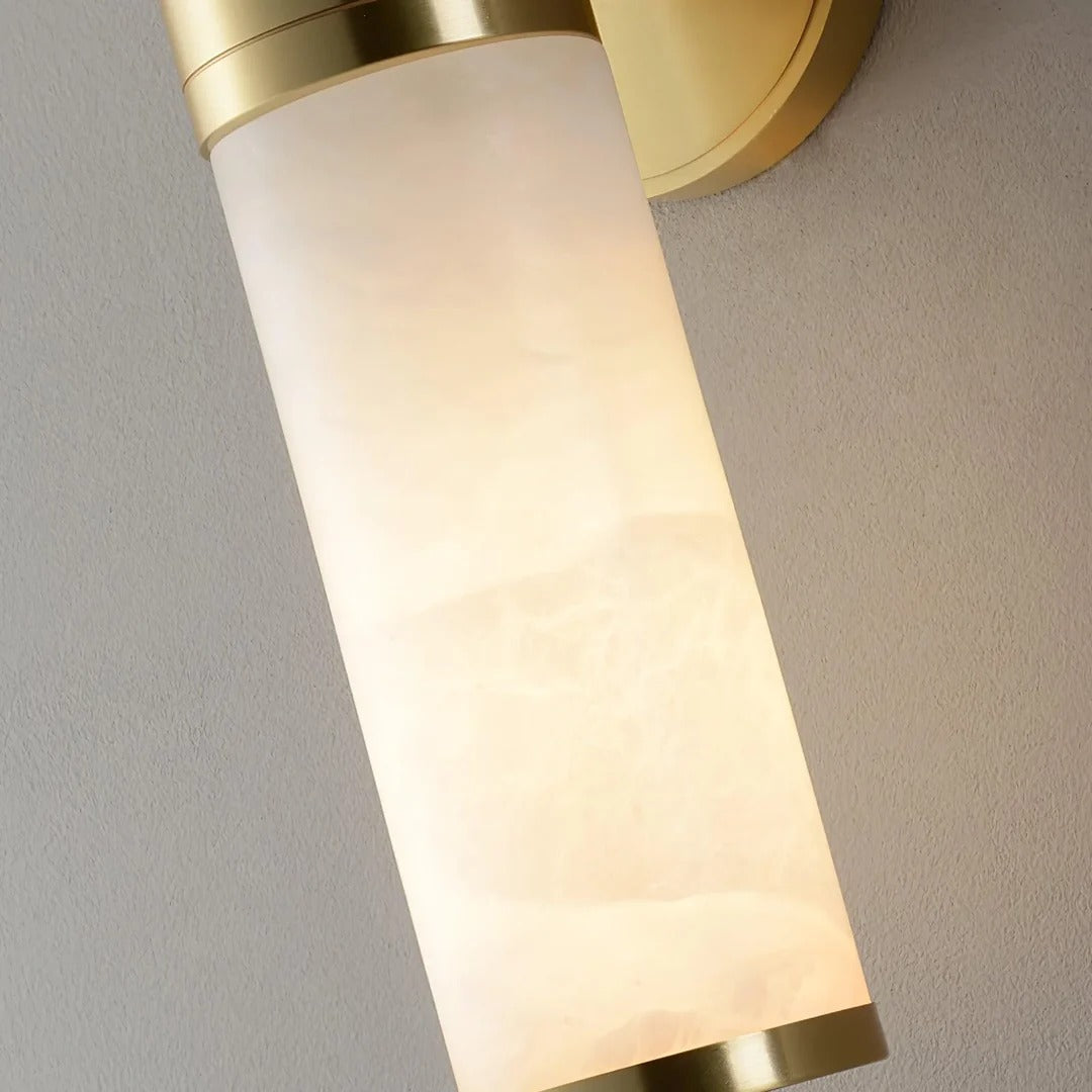 Dual Marble Tube Wall Lamp Fixture