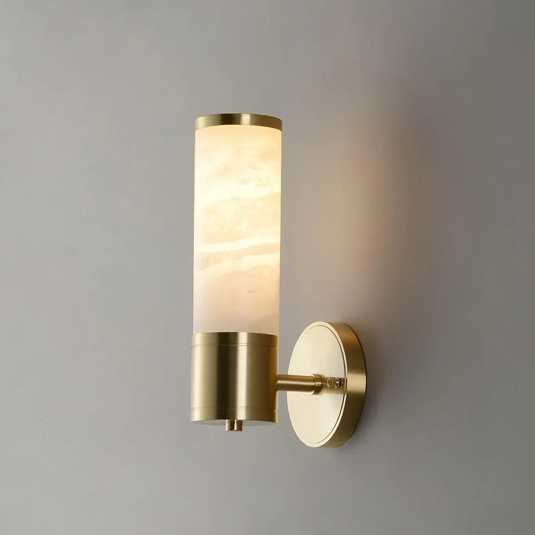 Dual Marble Tube Wall Lamp Fixture