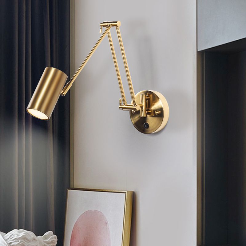 Adjustable Minimalist Cylindrical Wall Sconce