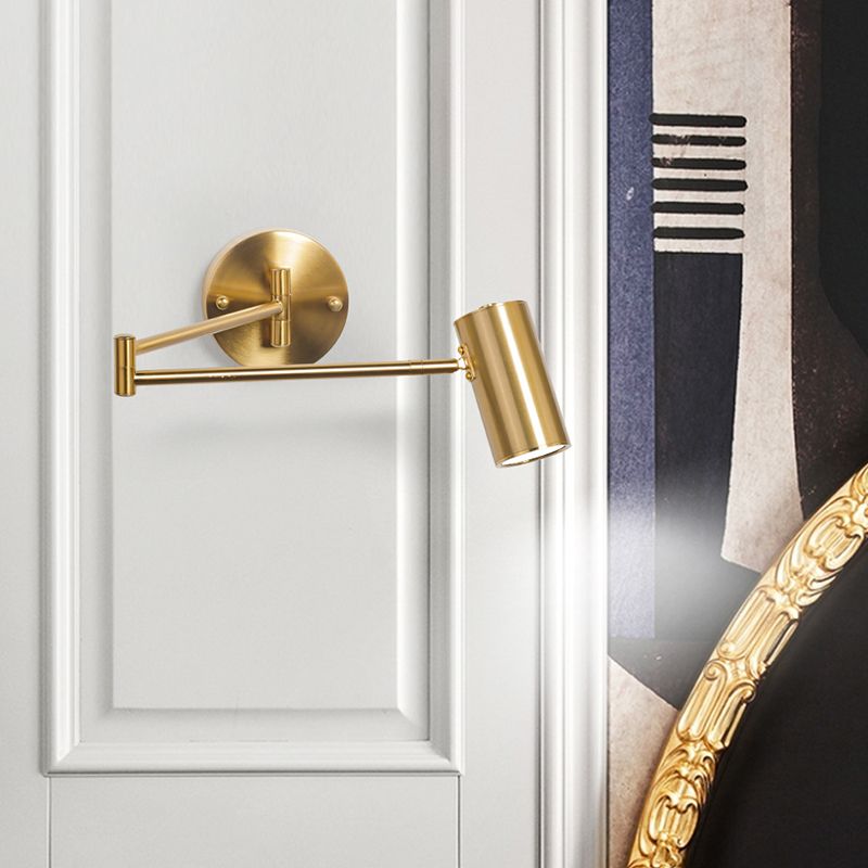 Adjustable Minimalist Cylindrical Wall Sconce