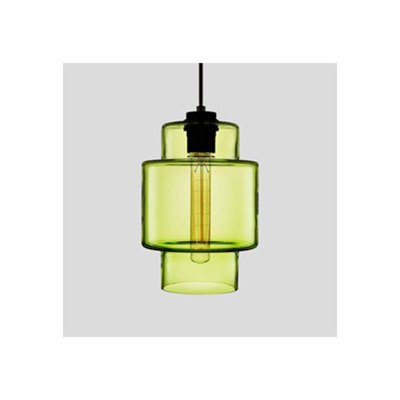 Art Deco Pendant Light Featuring Curved Hexagon