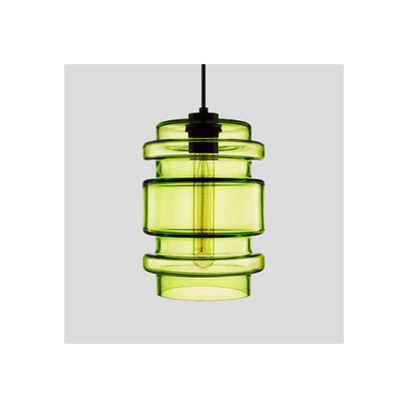 Art Deco Pendant Light Featuring Curved Hexagon