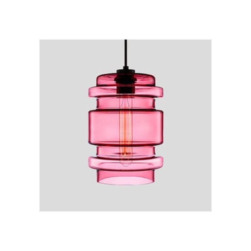 Art Deco Pendant Light Featuring Curved Hexagon