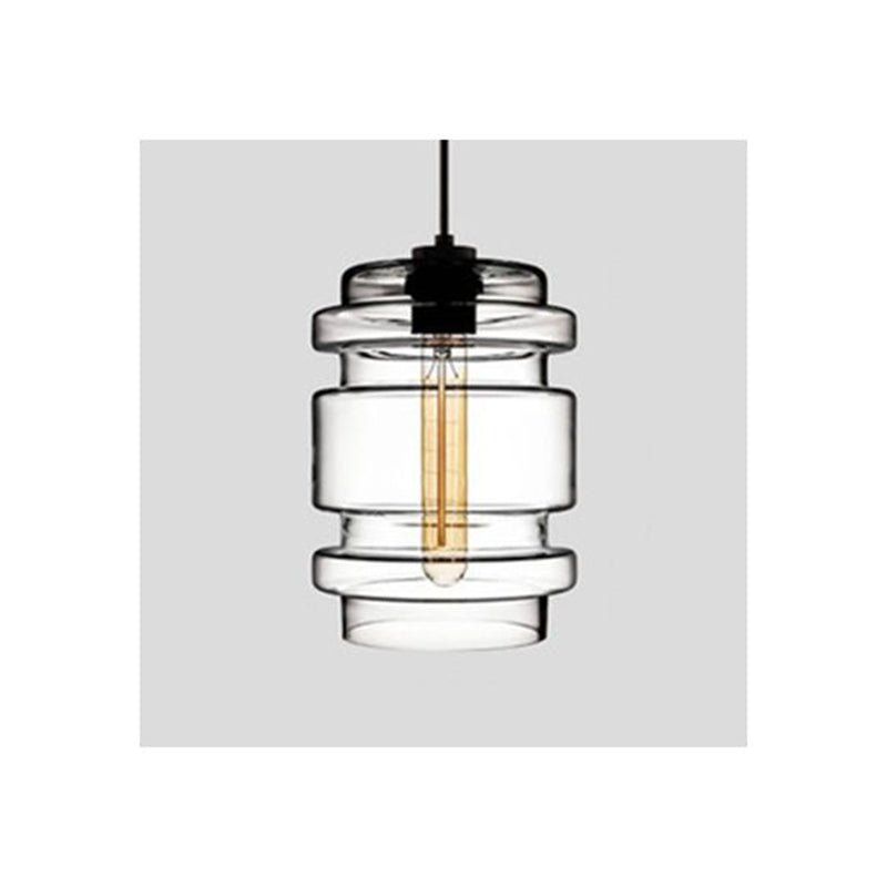 Art Deco Pendant Light Featuring Curved Hexagon