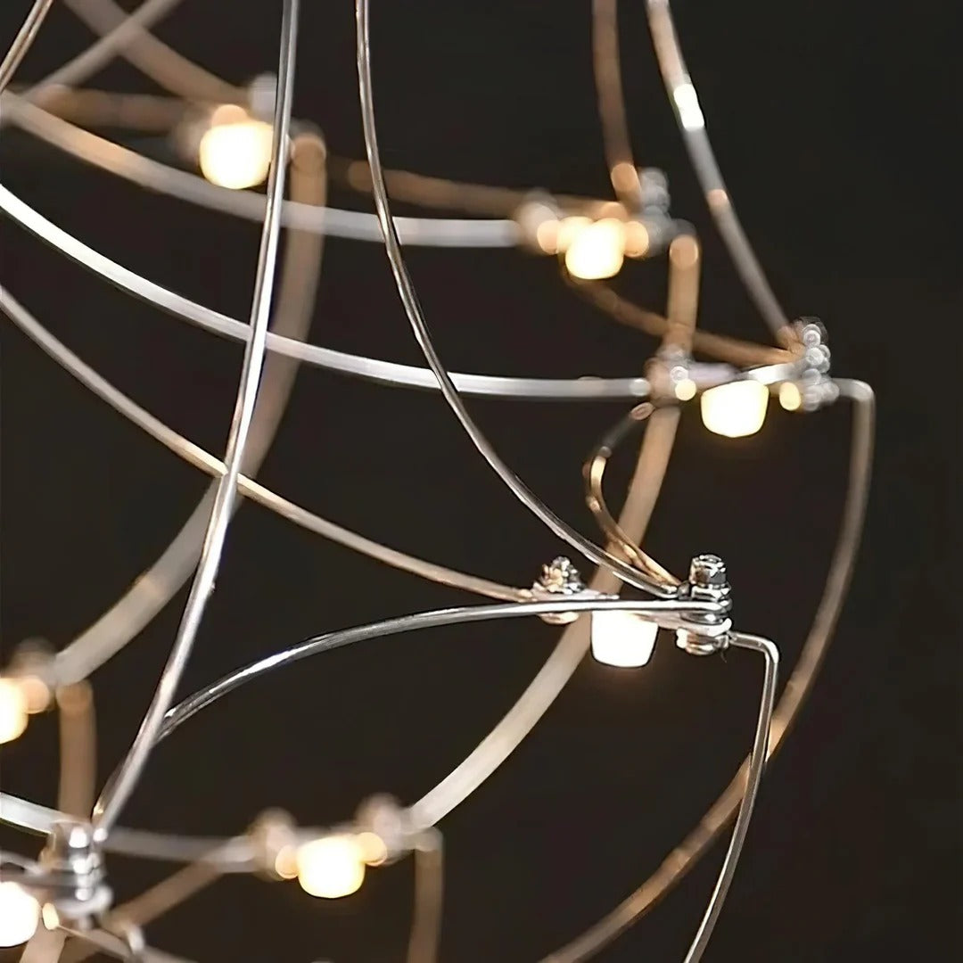 Multi-Tiered Chandelier & Geometric Elegance