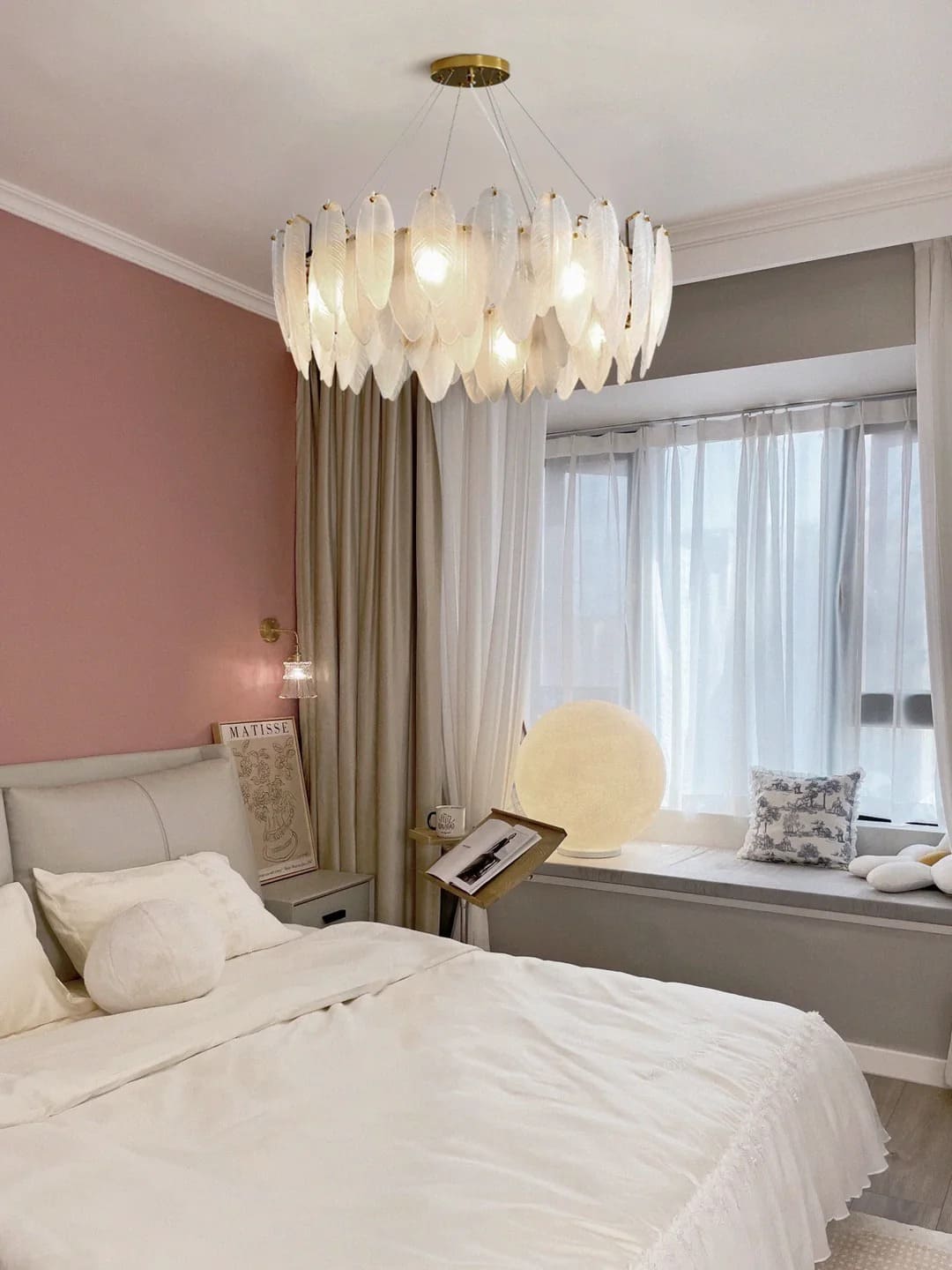 Art Deco Glass Feather Chandelier – Luxe Design