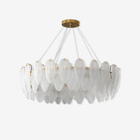 Art Deco Glass Feather Chandelier – Luxe Design