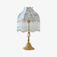 Vintage Table Lamp – Bell-Shaped Domed Fringe