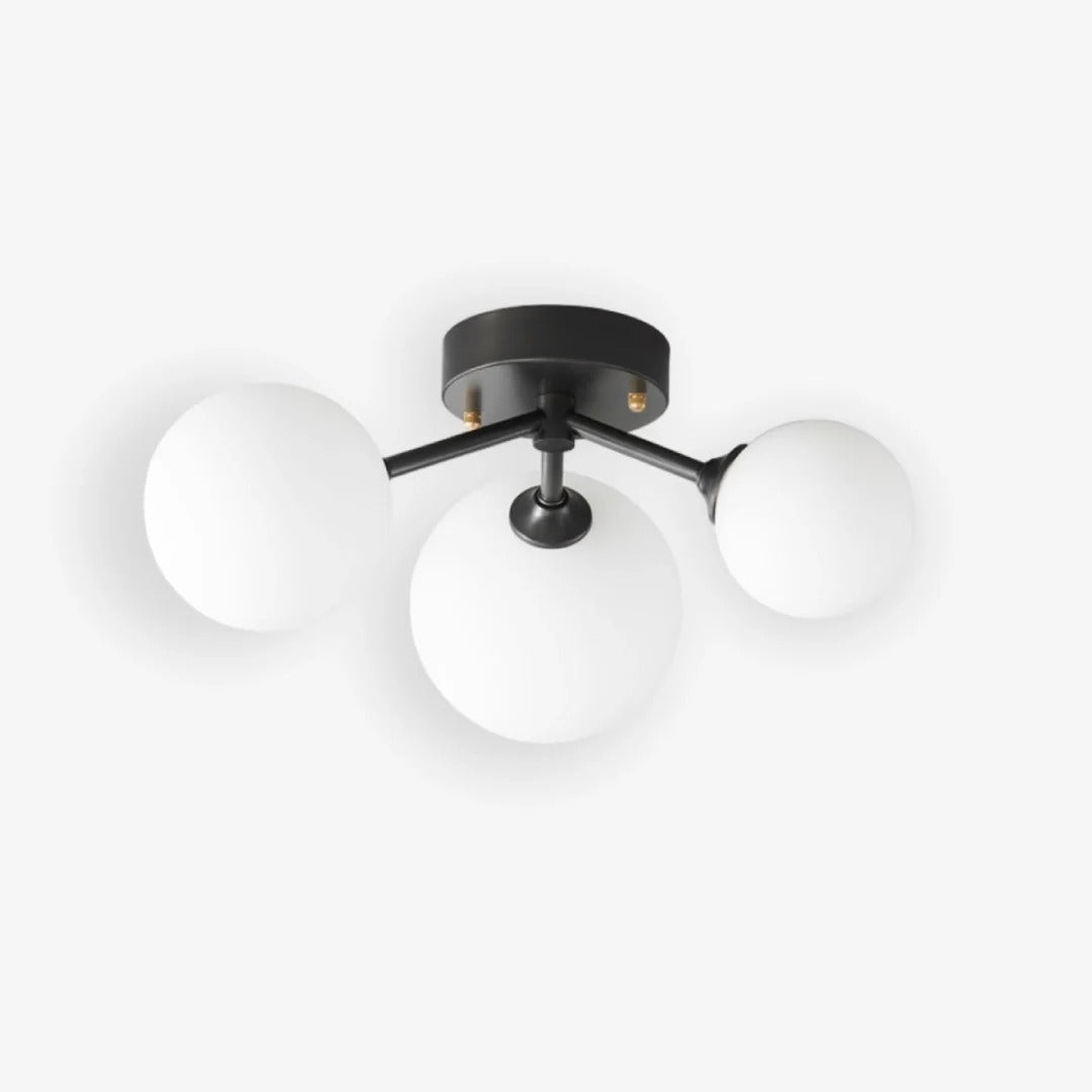 Semi-Flush Mount Light – Three Modern Spheres