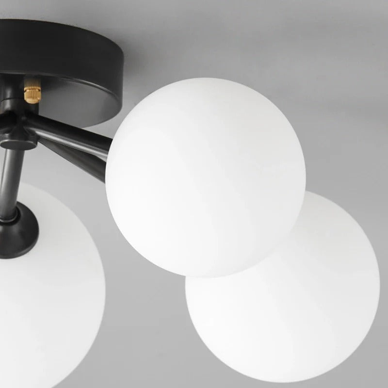 Semi-Flush Mount Light – Three Modern Spheres