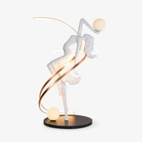 Art Deco Floor Lamp with Twisted-Ribbon Figure