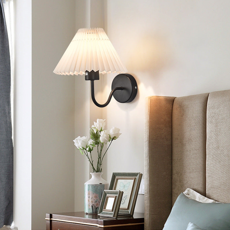 Elegant Pleated Shade Wall Light