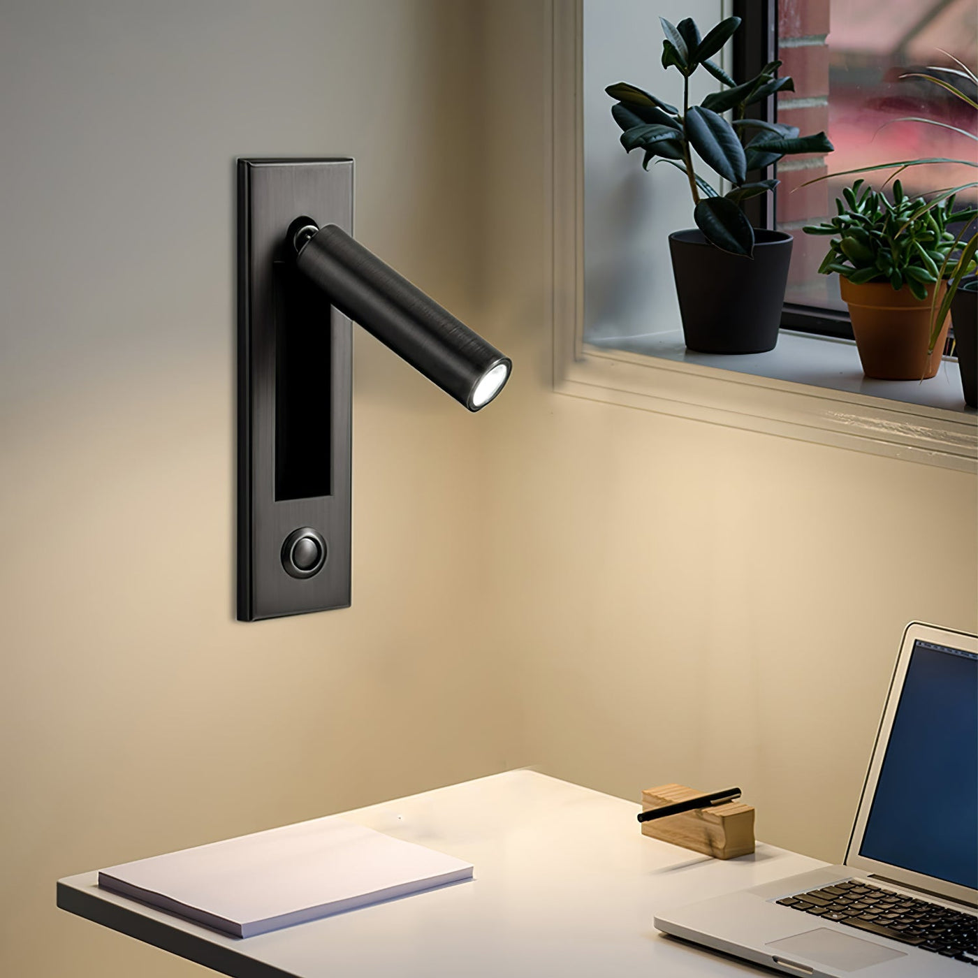 Minimalist Wall Sconce with Adjustable Cylindrical LED