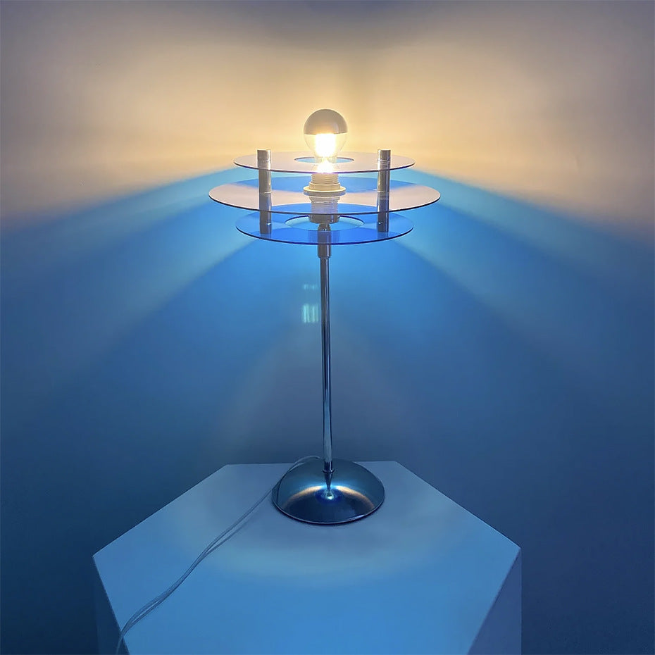 Bauhaus Table Lamp with Cylindrical Disc Elements