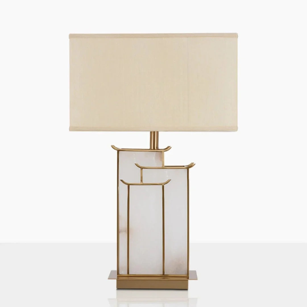 Art Deco Complex Multi-Layered Cuboid Table Lamp