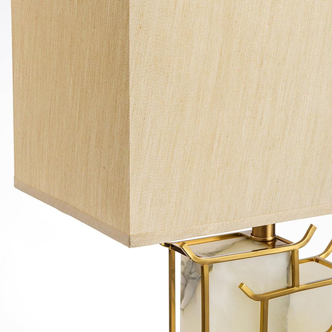 Art Deco Complex Multi-Layered Cuboid Table Lamp