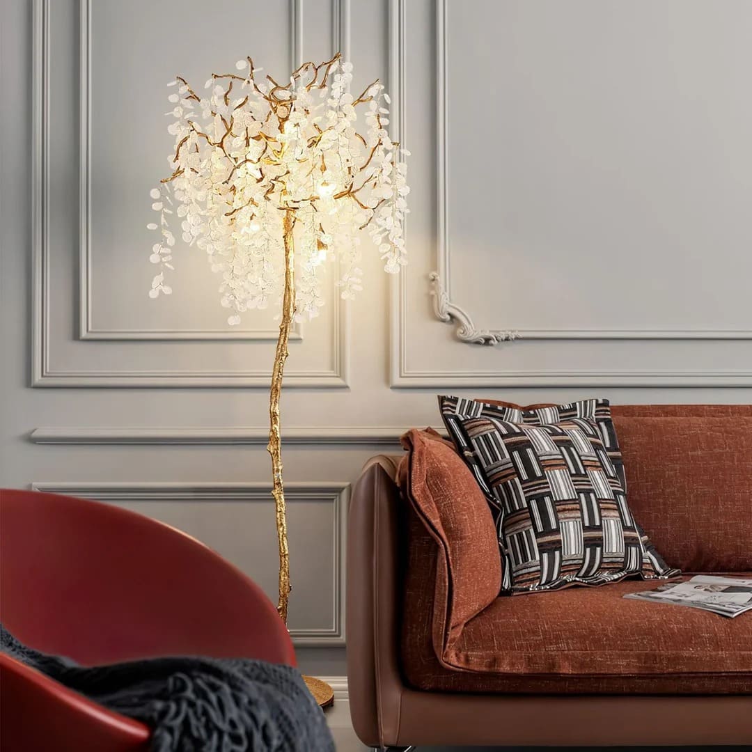 Organic Floor Lamp – Tree Branch Illumination