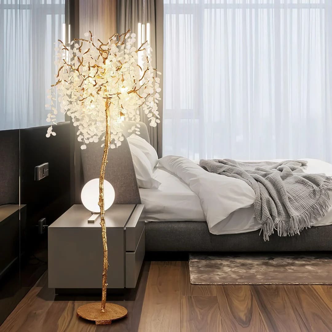 Organic Floor Lamp – Tree Branch Illumination