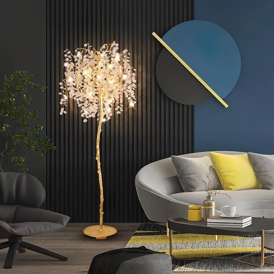 Organic Floor Lamp – Tree Branch Illumination
