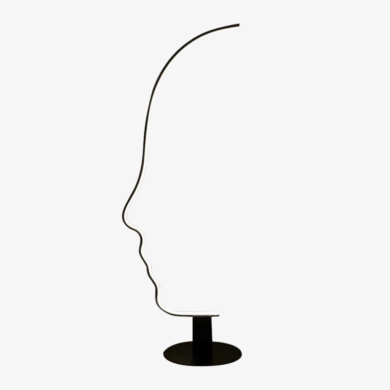 Minimalist Arched Oval-Profile LED Floor Lamp