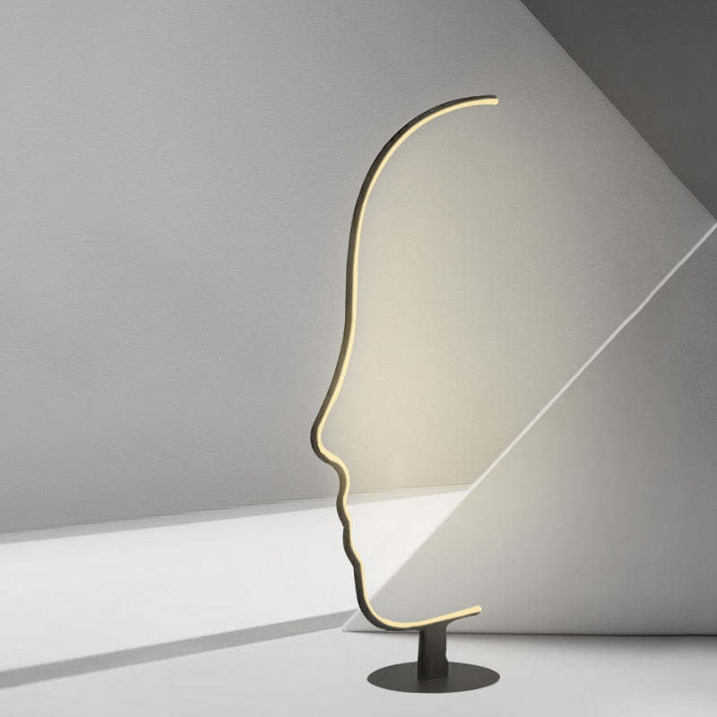 Minimalist Arched Oval-Profile LED Floor Lamp