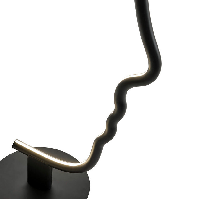 Minimalist Arched Oval-Profile LED Floor Lamp