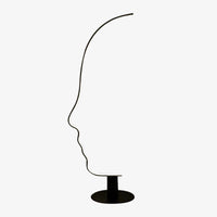Minimalist Arched Oval-Profile LED Floor Lamp