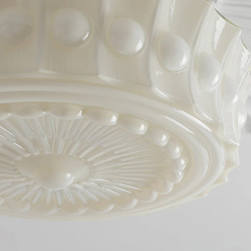Industrial Relief-Textured Dome Pendant Light