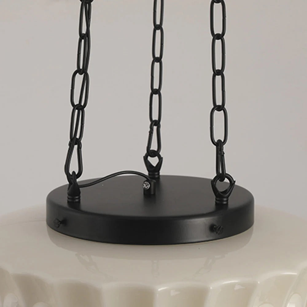 Industrial Relief-Textured Dome Pendant Light