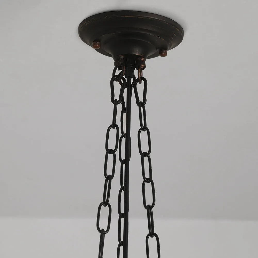 Industrial Relief-Textured Dome Pendant Light