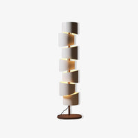 Minimalist Floor Lamp with Cascading Cylinders