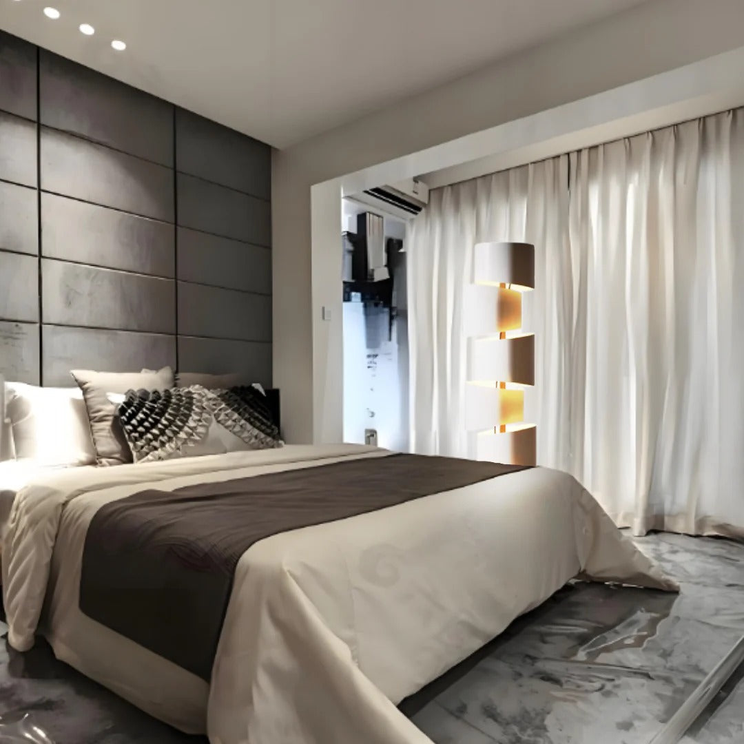 Minimalist Floor Lamp with Cascading Cylinders