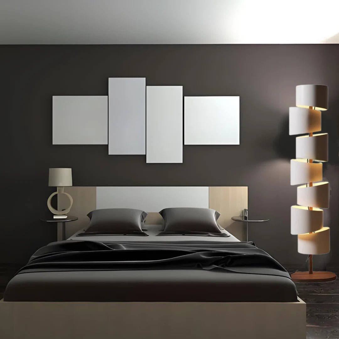 Minimalist Floor Lamp with Cascading Cylinders