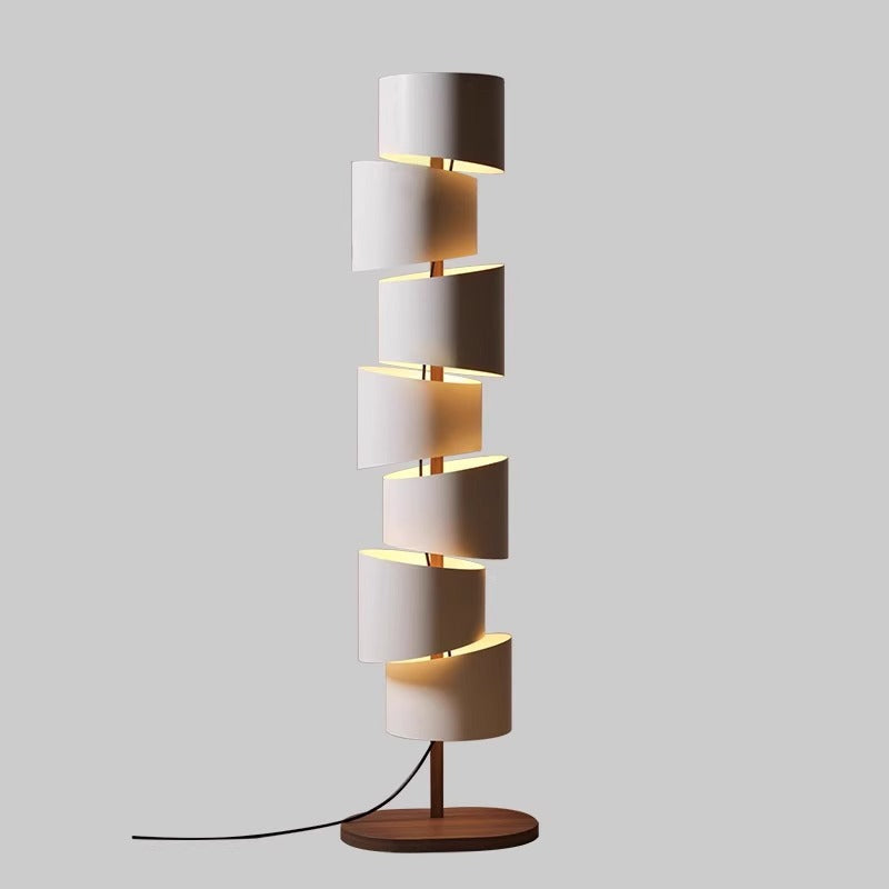 Minimalist Floor Lamp with Cascading Cylinders