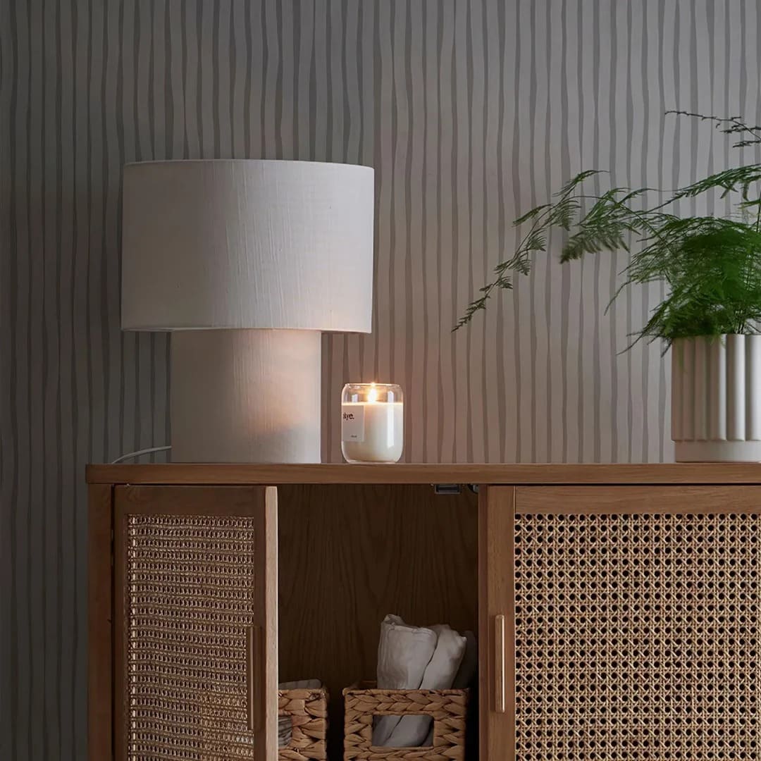 Modern Minimalist Large Drum Shade Table Lamp