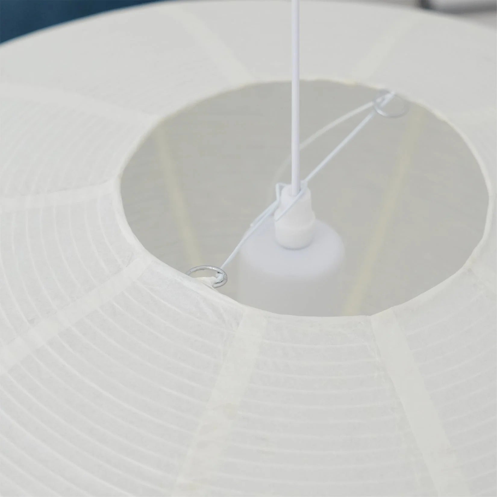 Japandi Ellipsoidal Parallel-Ribbed Pendant Light
