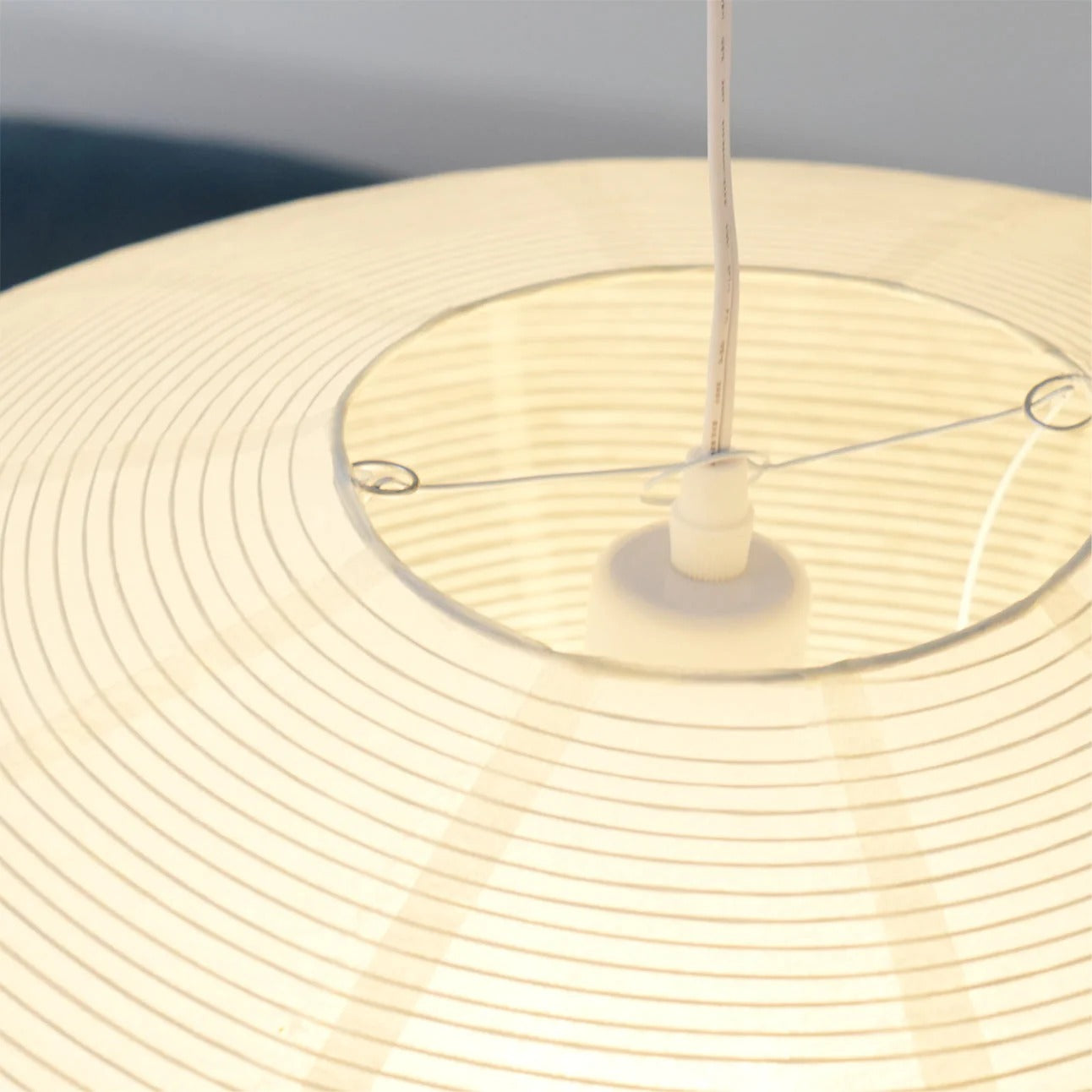Japandi Ellipsoidal Parallel-Ribbed Pendant Light