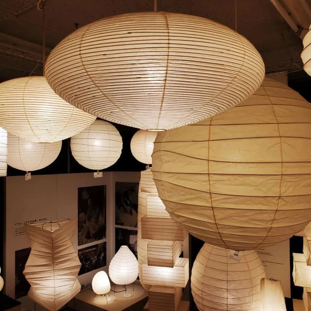 Japandi Ellipsoidal Parallel-Ribbed Pendant Light