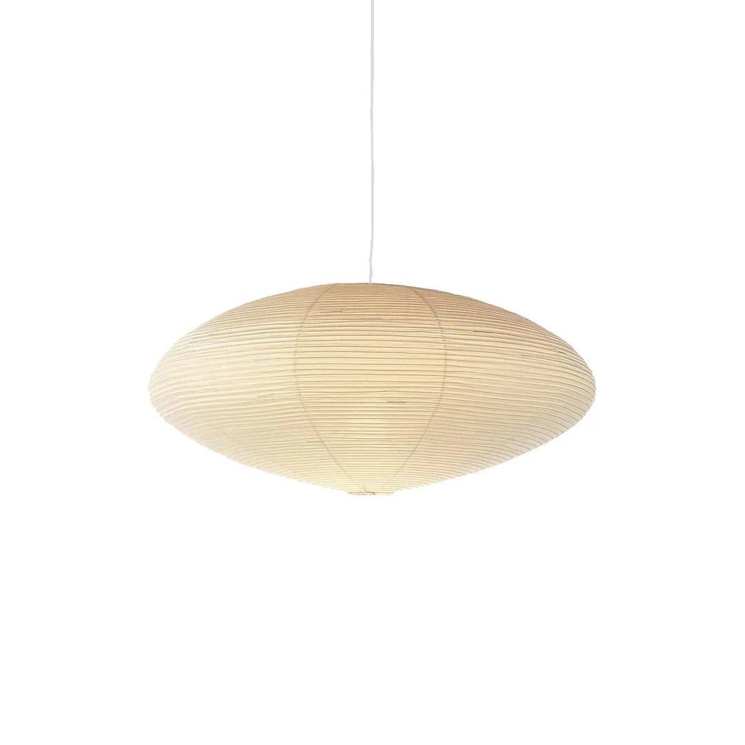 Japandi Ellipsoidal Parallel-Ribbed Pendant Light