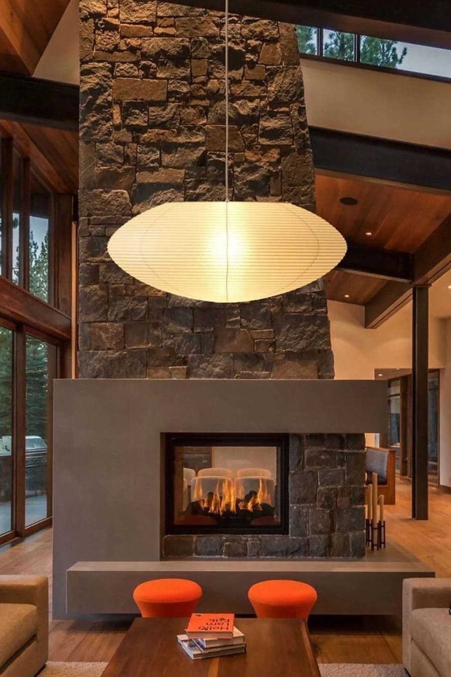 Japandi Ellipsoidal Parallel-Ribbed Pendant Light