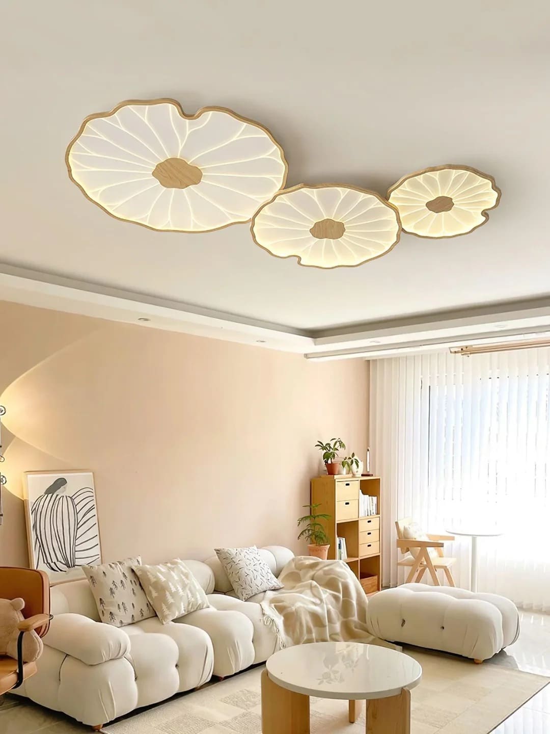 Organic Irregular Leaf-Like LED Flush Mount Light