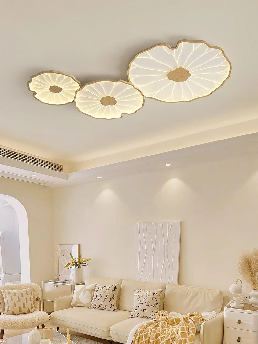 Organic Irregular Leaf-Like LED Flush Mount Light