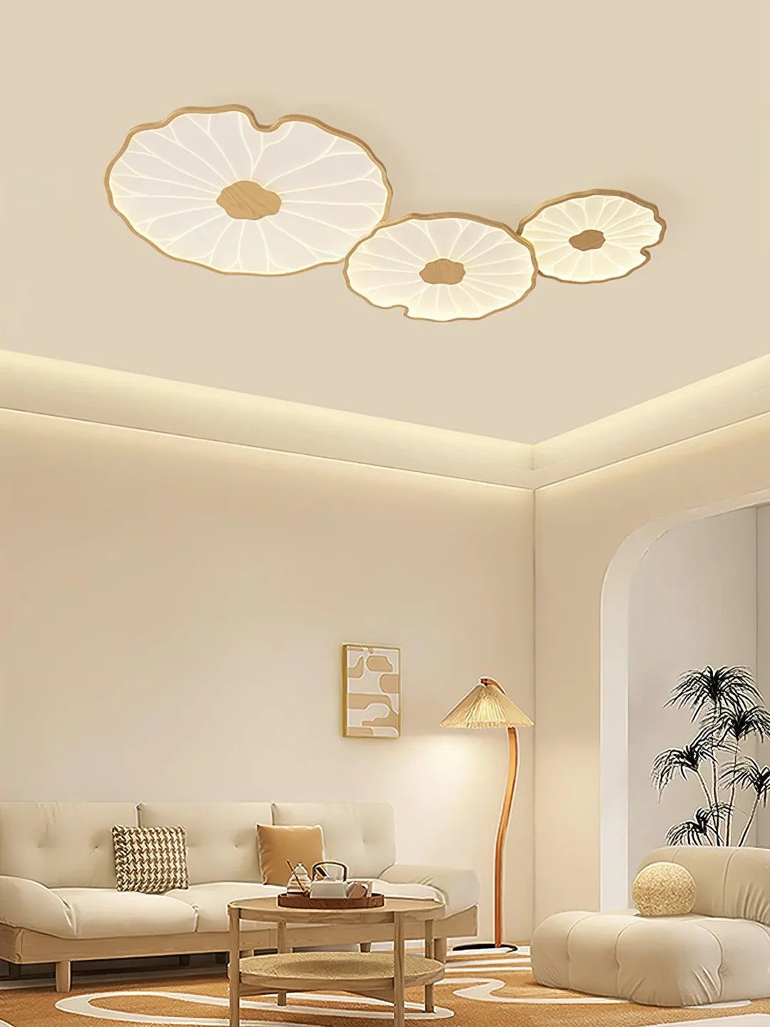 Organic Irregular Leaf-Like LED Flush Mount Light