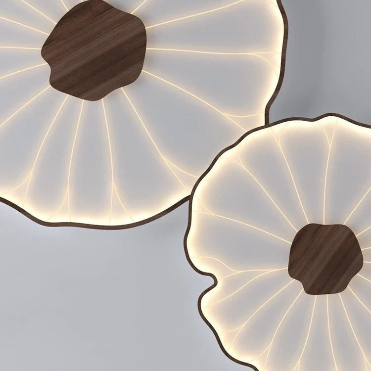 Organic Irregular Leaf-Like LED Flush Mount Light