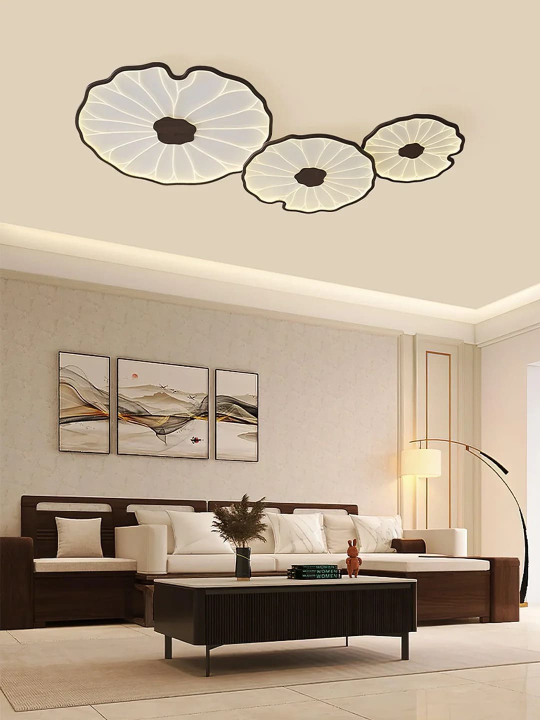 Organic Irregular Leaf-Like LED Flush Mount Light