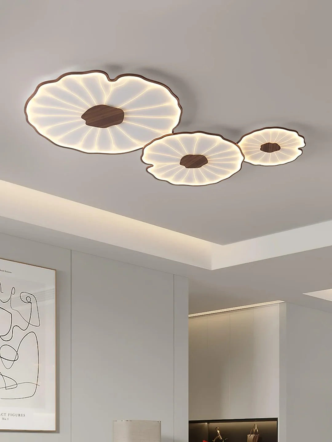 Organic Irregular Leaf-Like LED Flush Mount Light