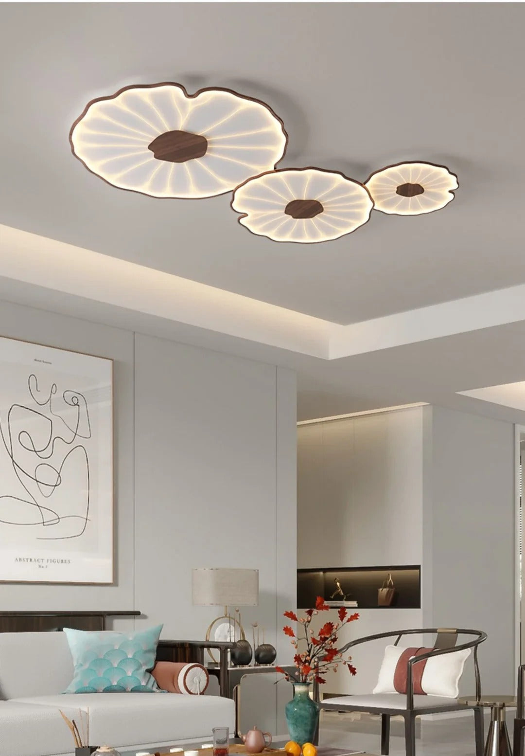 Organic Irregular Leaf-Like LED Flush Mount Light