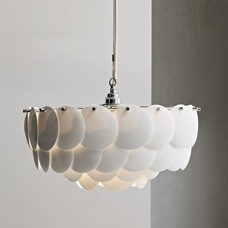 Contemporary Multi-Tiered Oval-Dome Chandelier