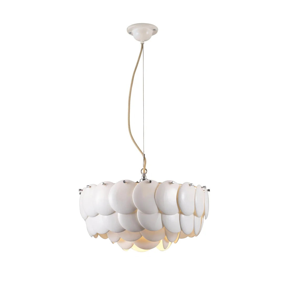 Contemporary Multi-Tiered Oval-Dome Chandelier