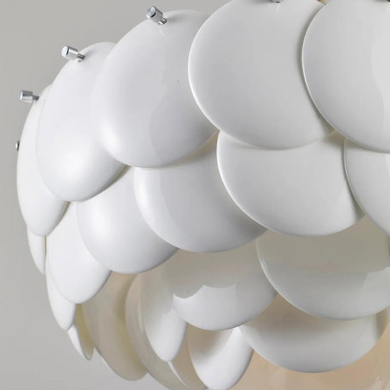 Contemporary Multi-Tiered Oval-Dome Chandelier